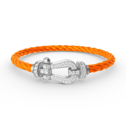 [Spark]FORCE LARGE HORSESHOE FULL DIAMOND BRACELET SILVER