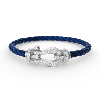 [Spark]FORCE LARGE HORSESHOE FULL DIAMOND BRACELET SILVER