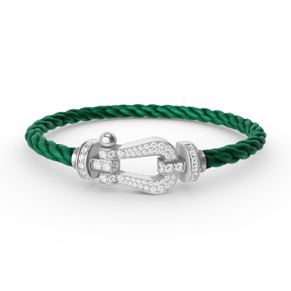 [Spark]FORCE LARGE HORSESHOE FULL DIAMOND BRACELET SILVER