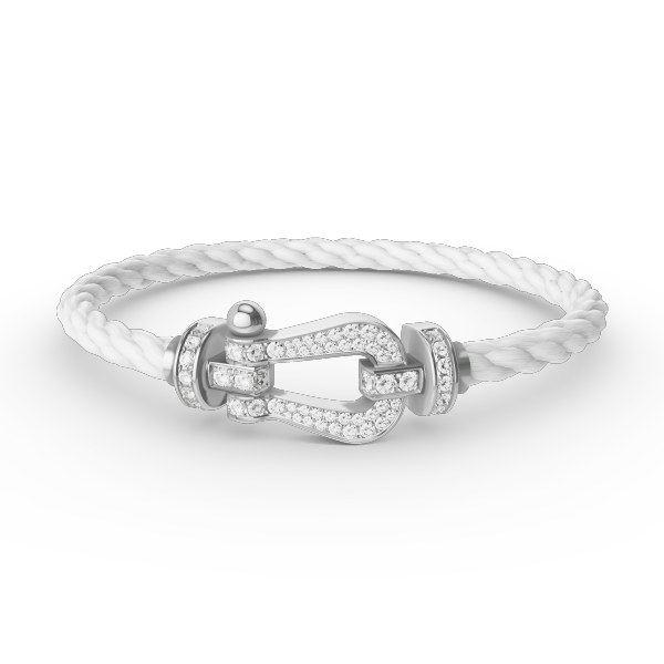 [Spark]FORCE LARGE HORSESHOE FULL DIAMOND BRACELET SILVER