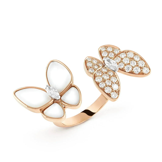 [Spark]TWIN BUTTERFLY DIAMOND MOP RING