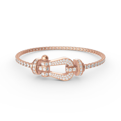 [Spark]FORCE  LARGE HORSESHOE FULL DIAMOND TENNIS BRACELET